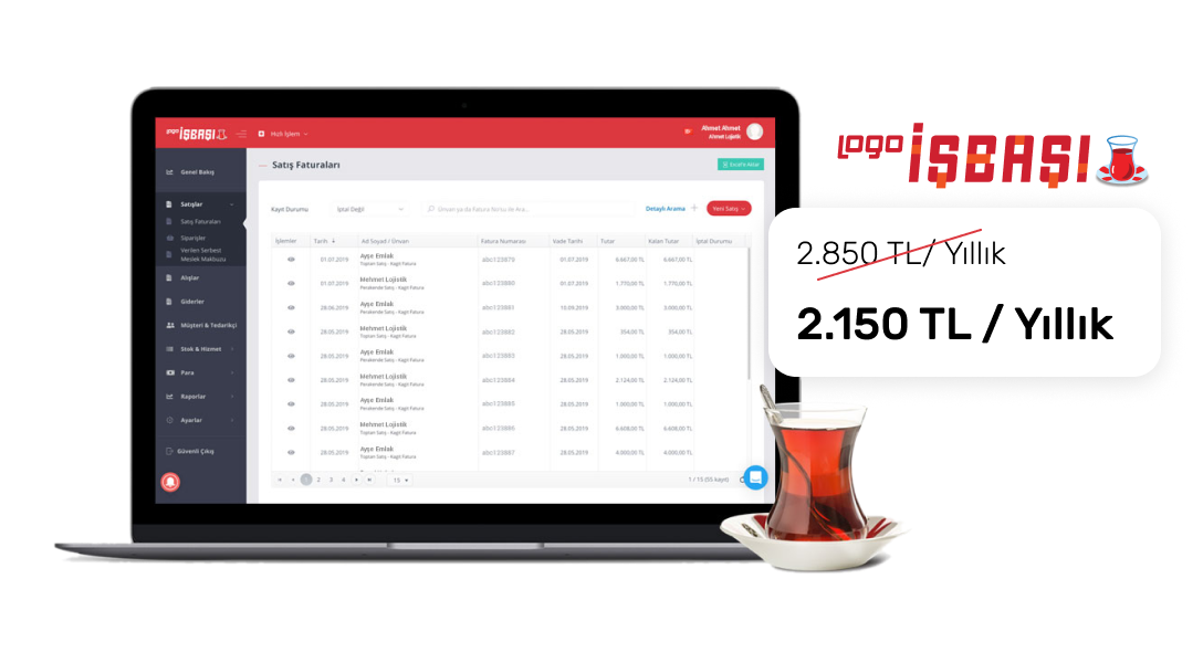 Slider Resmi, İndirimli Logo İşbaşı Entegrasyonu ile Tüm Ön Muhasebe/e-Fatura İşleriniz İçin Vakit Kaybetmeyin!